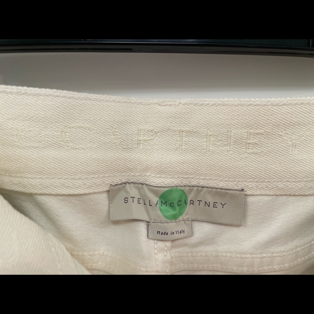 Stella McCartney EUC Sz 27 Embroidered Light Cream Jeans/Pants. - Picture 3 of 14